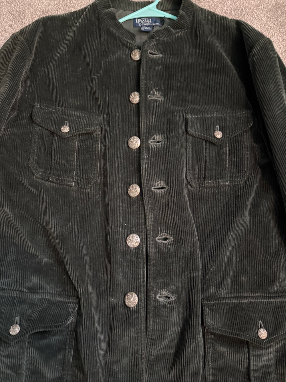 Men’s Ralph Lauren Polo Green Corduroy Button Jacket - Picture 3 of 15